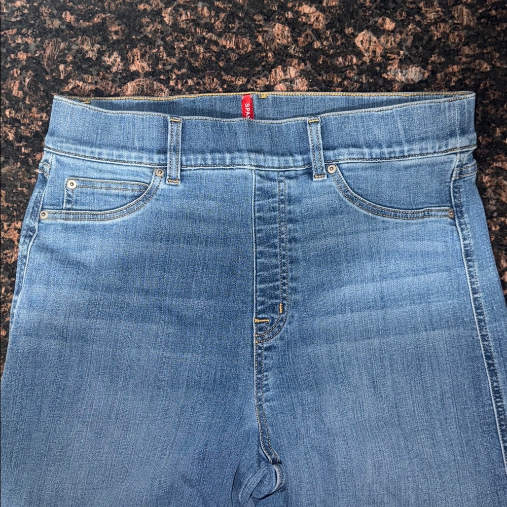 SPANX Seamed Front Pull On Wide Leg Jeans - Tall Inseam - Picture 4 of 7